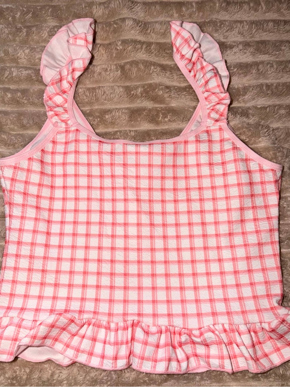 Plaid Ruffle Two-Piece Sleep Set - Picture 5 of 7